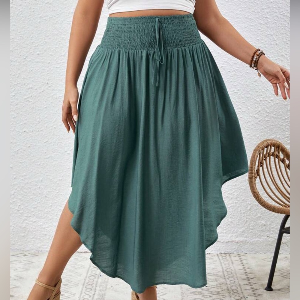 Curved Hem Summer Skirt